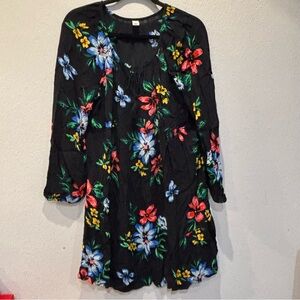 Old navy Floral Black Dress